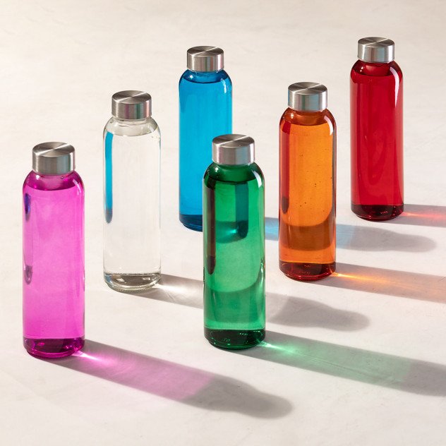 Bouteille Réutilisable Ibili 1L En Verre Décoré - Modèle Aléatoire, Écologique Et Sans BPA