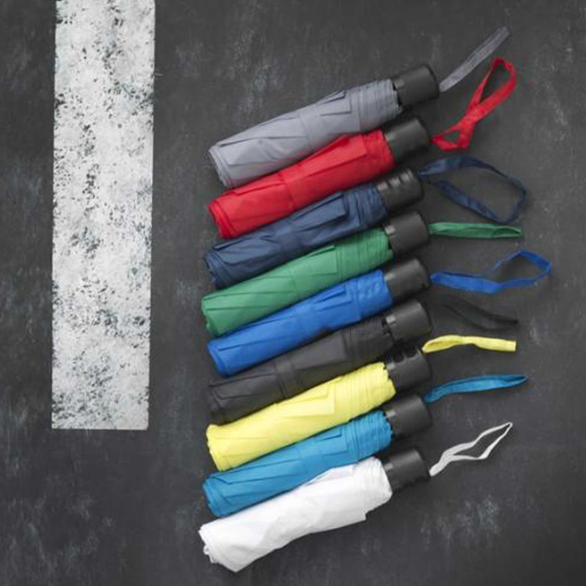 Parapluie Pliant Bleu Avec Sangle Bandoulière Et Pochette - Neuf Avec étiquettes - Unisexe